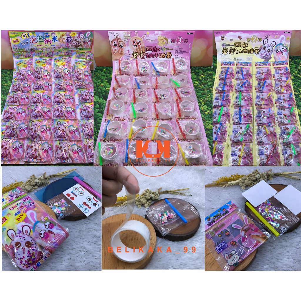 MAINAN DIY BALON TIUP BUBBLE NANO TAPE MANIK-MANIK DIAMOND GLITTER SATUAN / BALON TIUP MANIK-MANIK / BALON MANIK-MANIK / BALON TIUP DIAMOND / BALON TIUP GLITTER