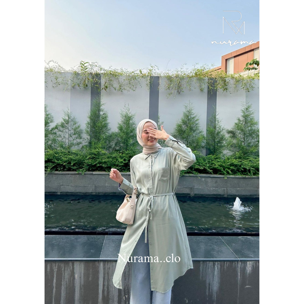Nurama - Akleema Long Tunic Twillrayon | Tunik Panjang Polos - P01 TW