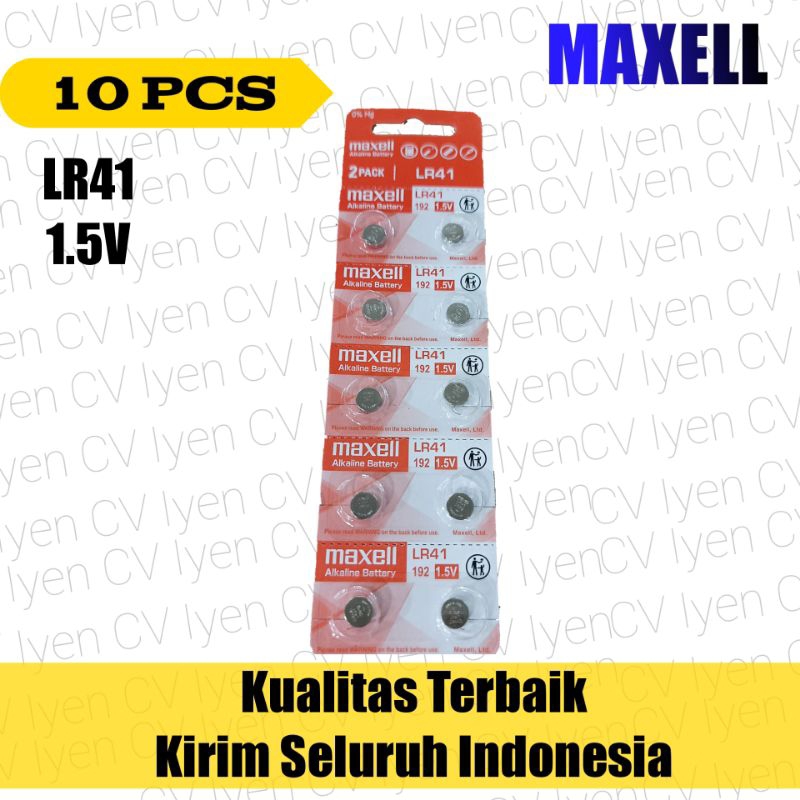 Baterai kalkulator Maxell LR41 / baterai lr41 / baterai maxell lr41