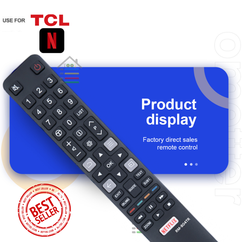 REMOTE TCL SMART TV ANDROID 10 RM804TR RC802N S6 S6000 S6500 A20 A3 Series RM804TR