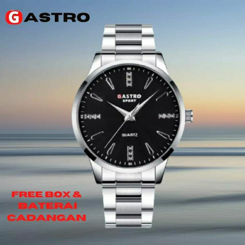 Jam Tangan Gastro Pria Analog Stainliss Steel Terlaris Favorit Kuarsa