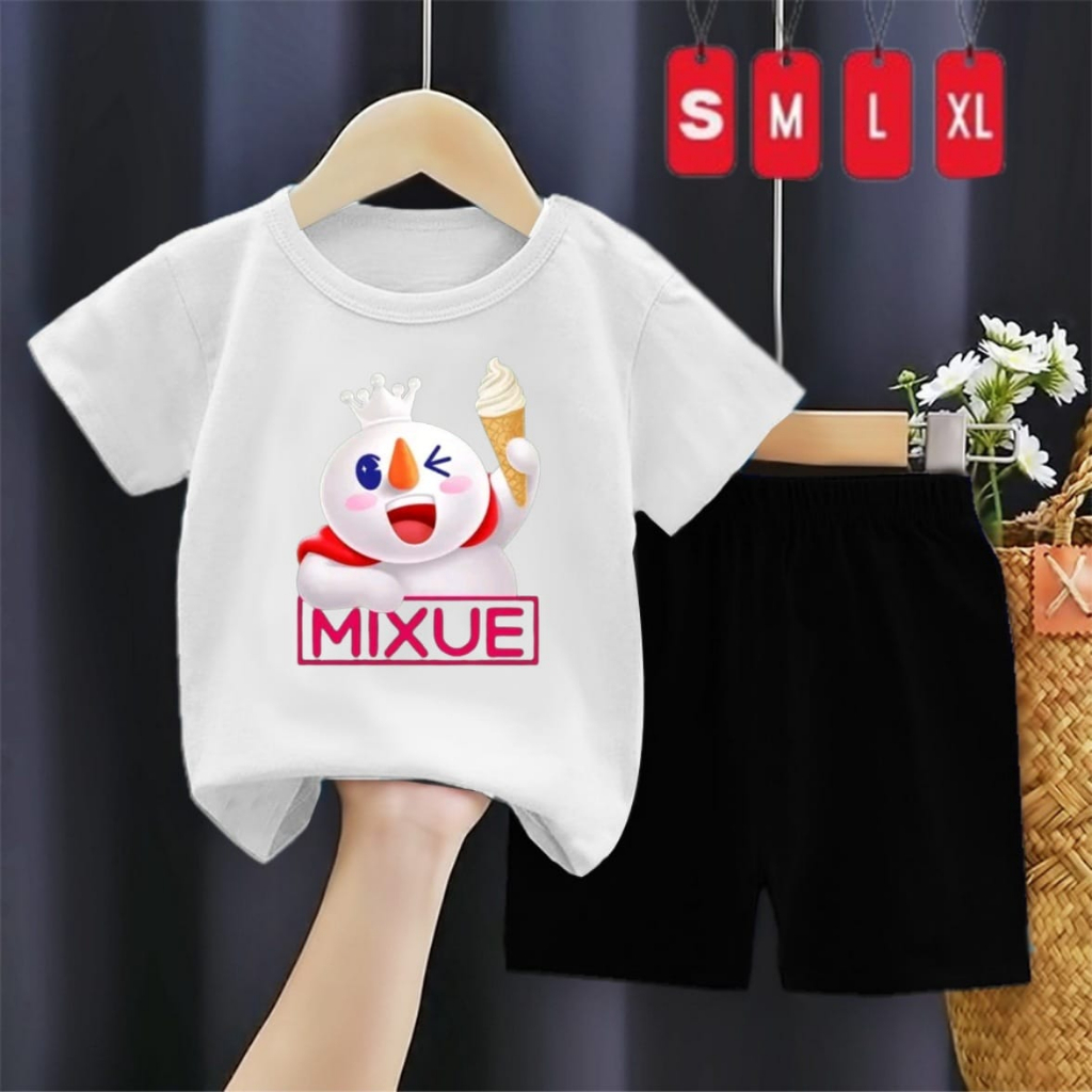 Setelan Anak Kaos Oblong Miksu 01/Size S,M,L,XL