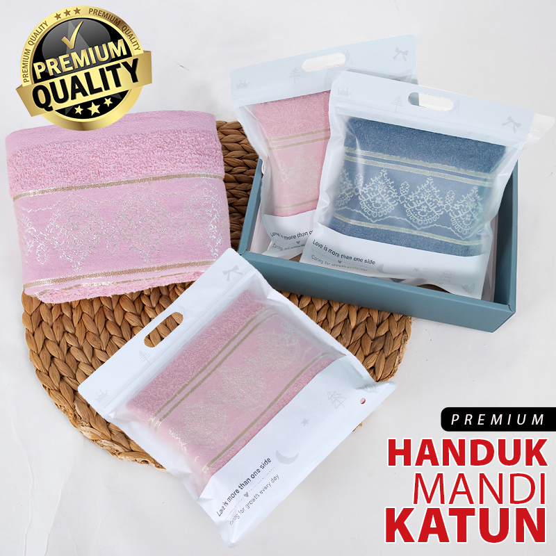 Handuk Mandi Katun Motif Batik Ukuran 70cm x 140cm Bahan Katun - Handuk Mandi Dewasa Medium / Handuk Mandi Import Termurah - J3A1