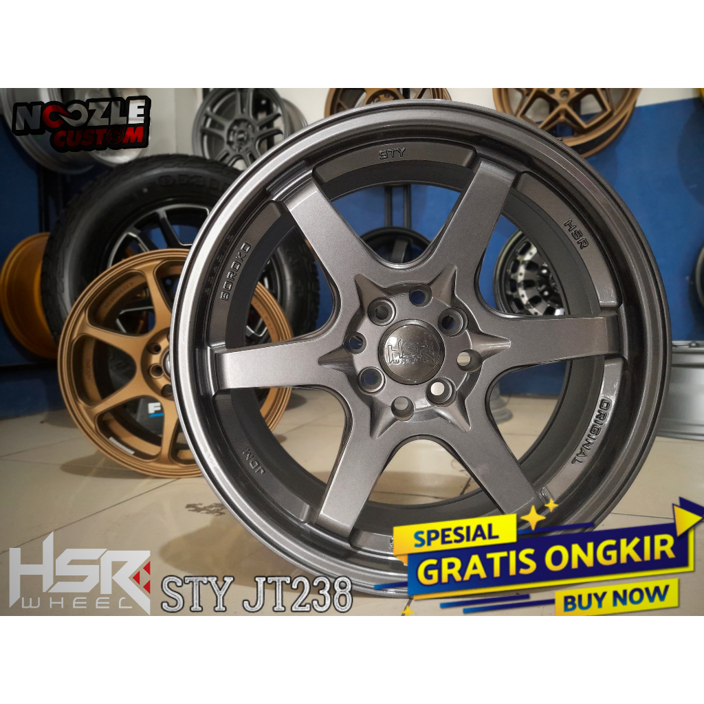 VELG MOBIL R17 TYPE STY HSR RING 17 LUBANG 4 PELEK RACING YARIS CITY RING 17