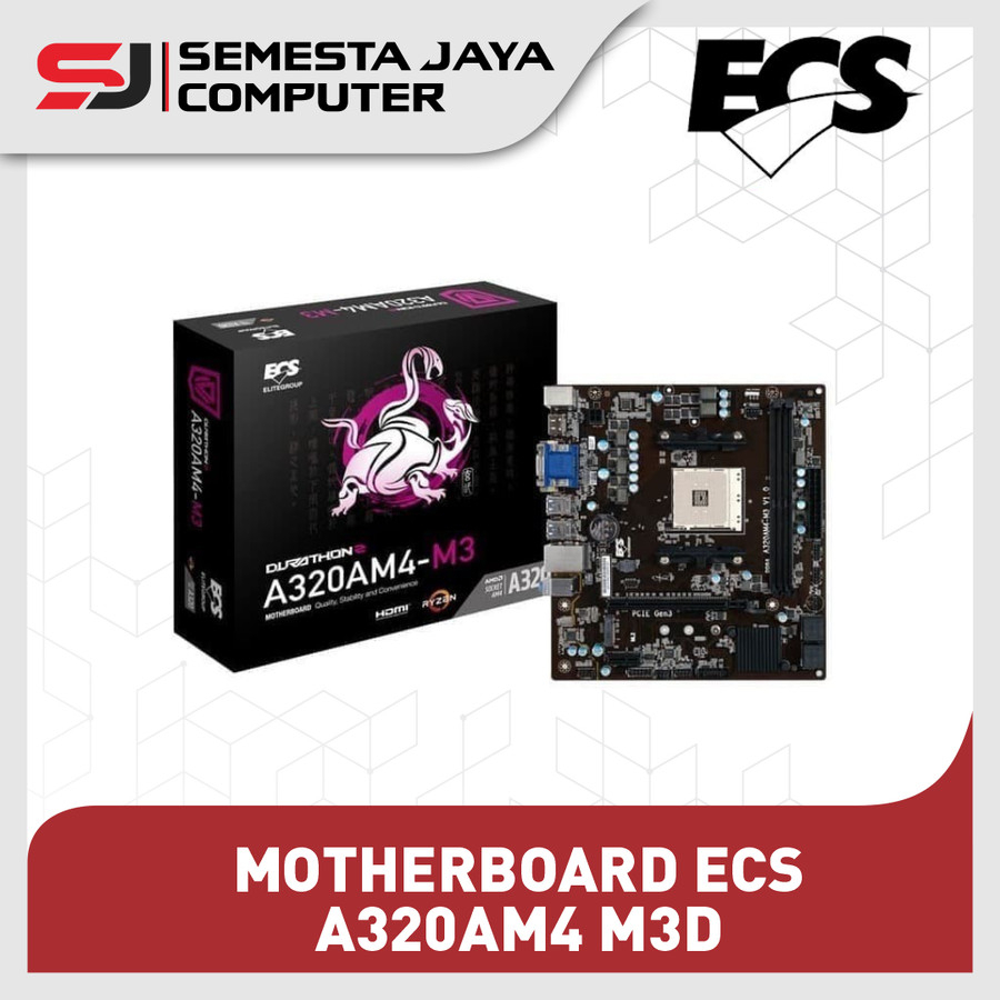 MOTHERBOARD AMD ECS A320AM4 M3D