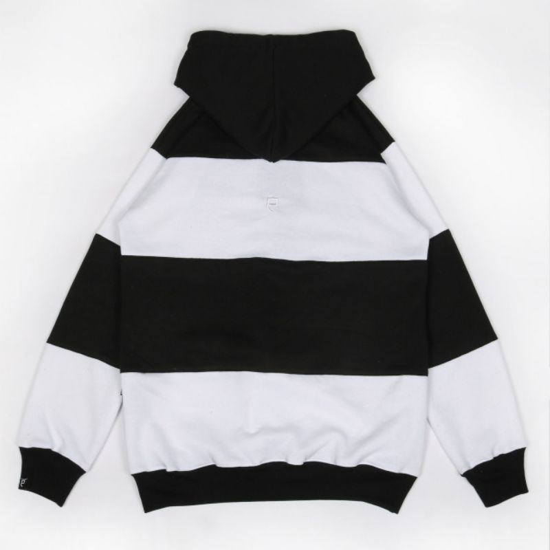 SWEATER HOODIE PREVILLE HITAM SALUR AUTHENTIC