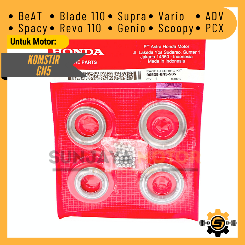 Komstir GN5 Comstir Laher Original Honda Beat Scoopy Spacy Blade 110 Absolute Revo Fit Supra X 100 V