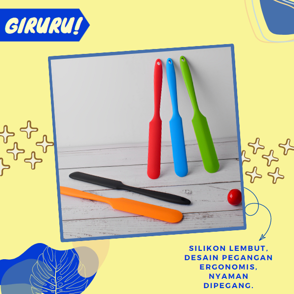 Spatula Krim Butter Jam Spatula Kue Scrapper / Spatula Butter Cream Aduk Krim Cream Mixing Knife Alat Dekorasi Kue Roti