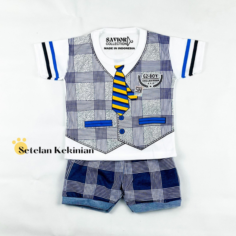 [ROMPI SERIES] Setelan Anak Laki Laki 0-1Tahun Set Baby Boy Newborn Kado Akikah Kaos Katun Lembut Murah Adem