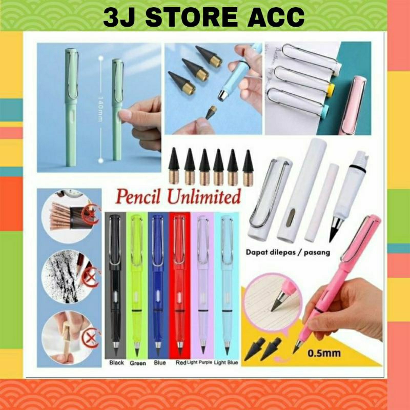 

PENSIL PERMANEN - PENSIL ETERNAL TANPA ISI UNTUK SEKOLAH /PENSIL TANPA RAUTAN /PENCIL UNLIMITED /PENSIL TANPA BATAS