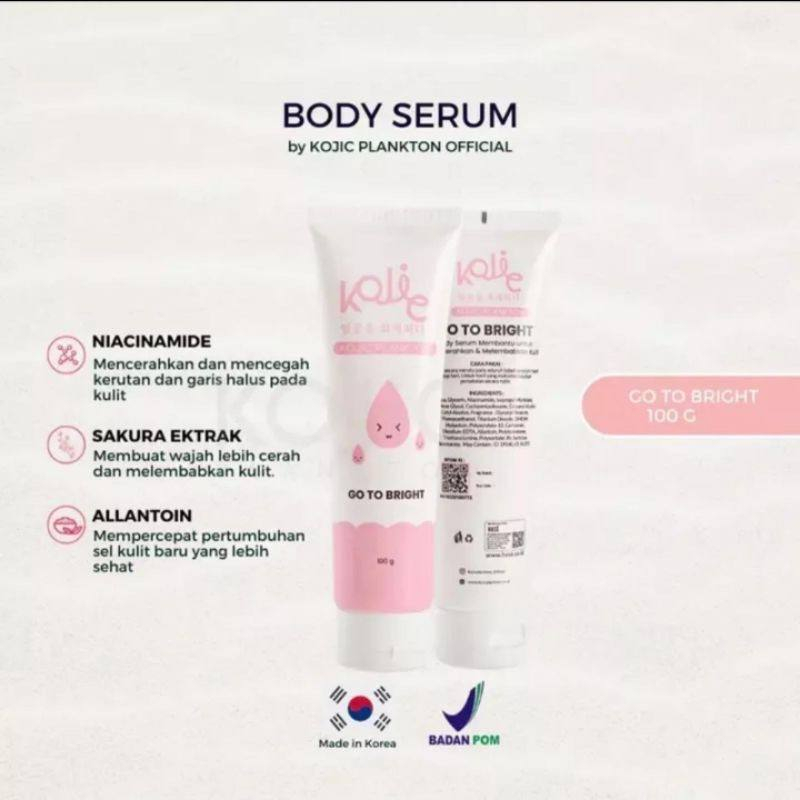 [BPOM] KOJIC PLANKTION BODY SERUM | BODYSERUM GO TO BRIGHT BPOM