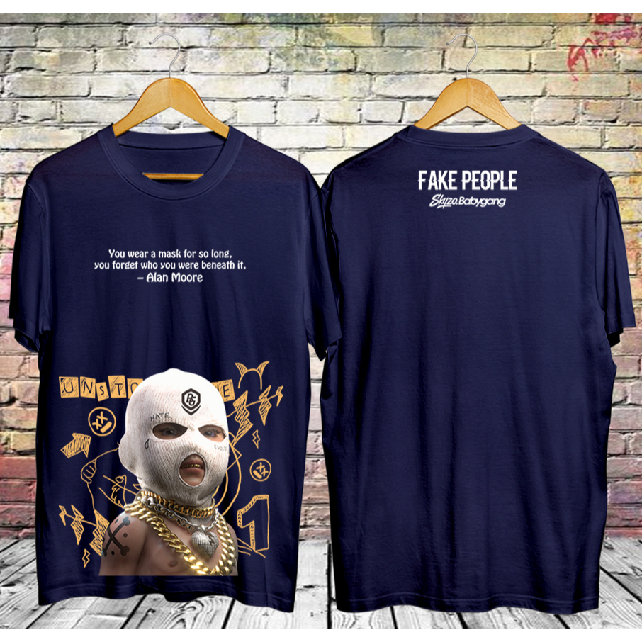 T-shirt Baju Kaos Distro  Kaos Bocah Topeng Nevy Skyzo