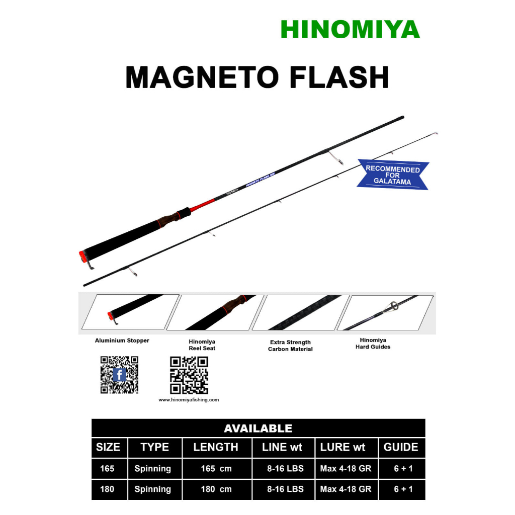 Rod SPINNING HINOMIYA MAGNETO FLASH