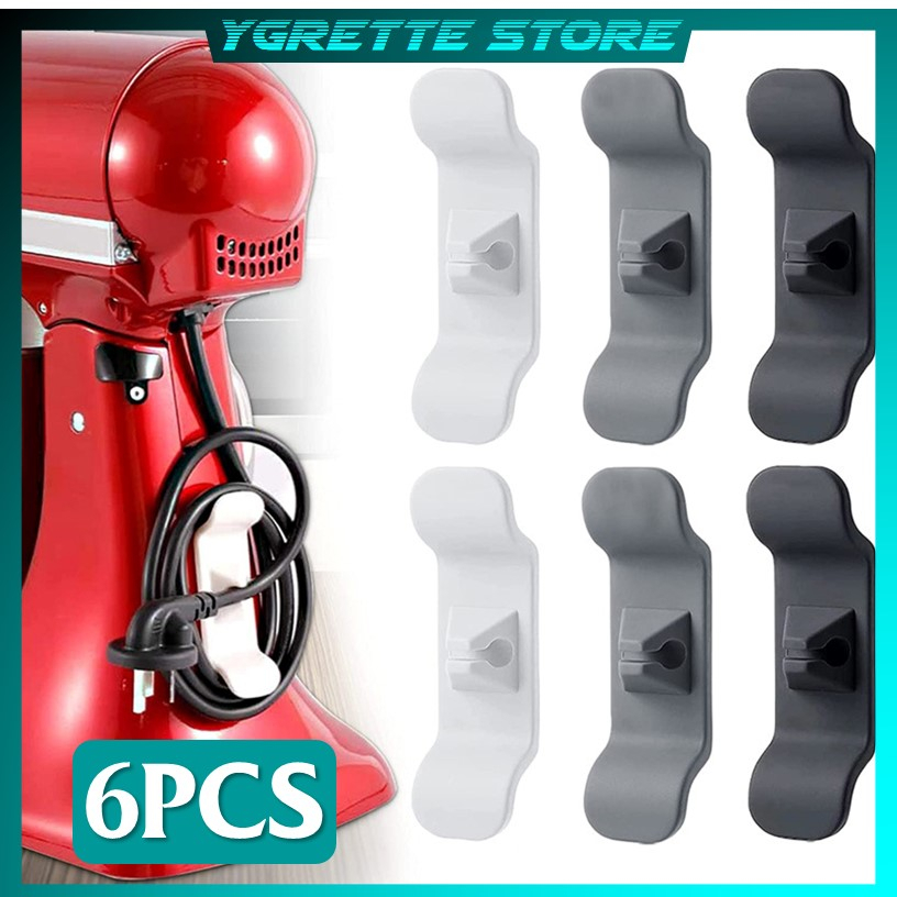 YGRETTE - Exryhon Holder Kabel Organizer Sticky Cord Wrapper for Appliances 4PCS PERALATAN ELEKTRONIK JUICER MAGIC JAR