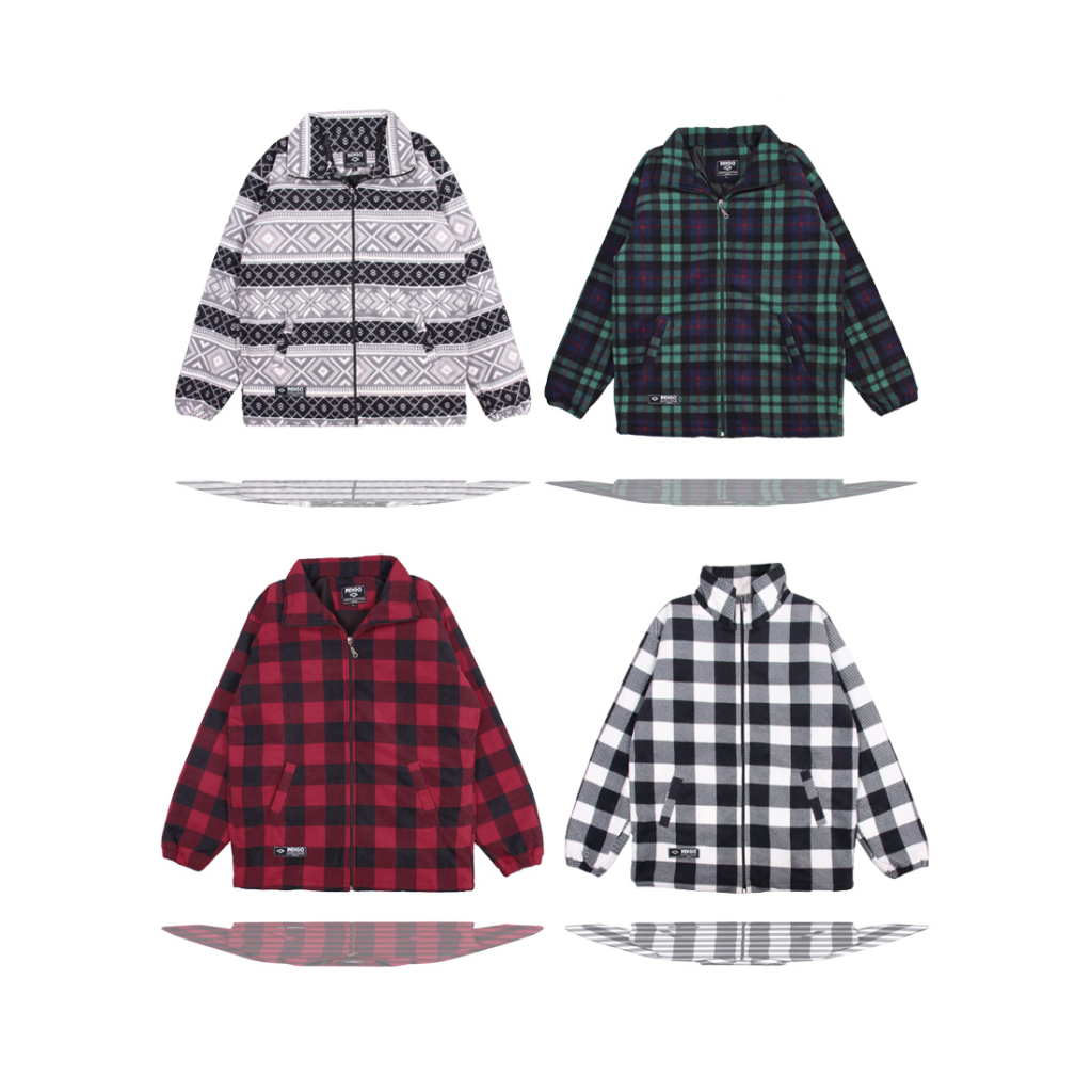 INST Jaket Kemeja Flanel Plaid Motip Kotak