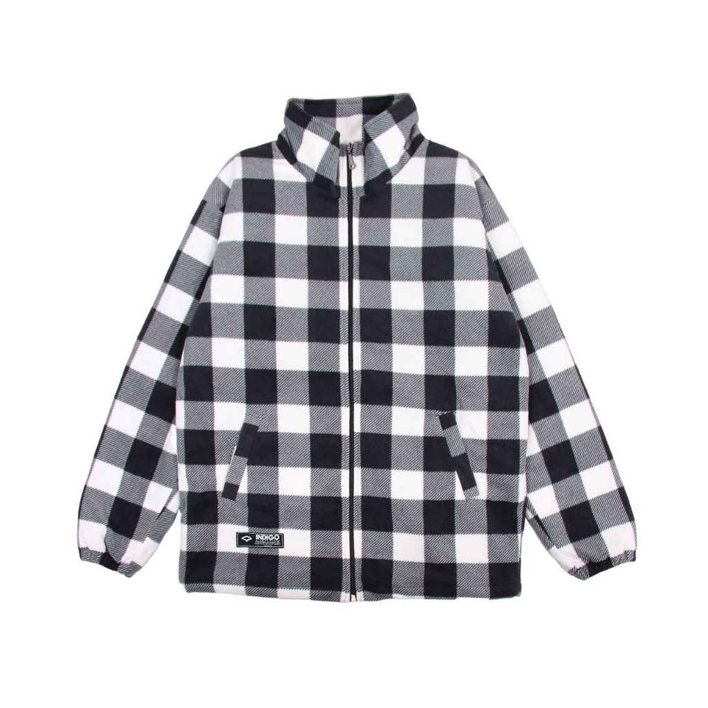 INST Jaket Kemeja Flanel Plaid Motip Kotak