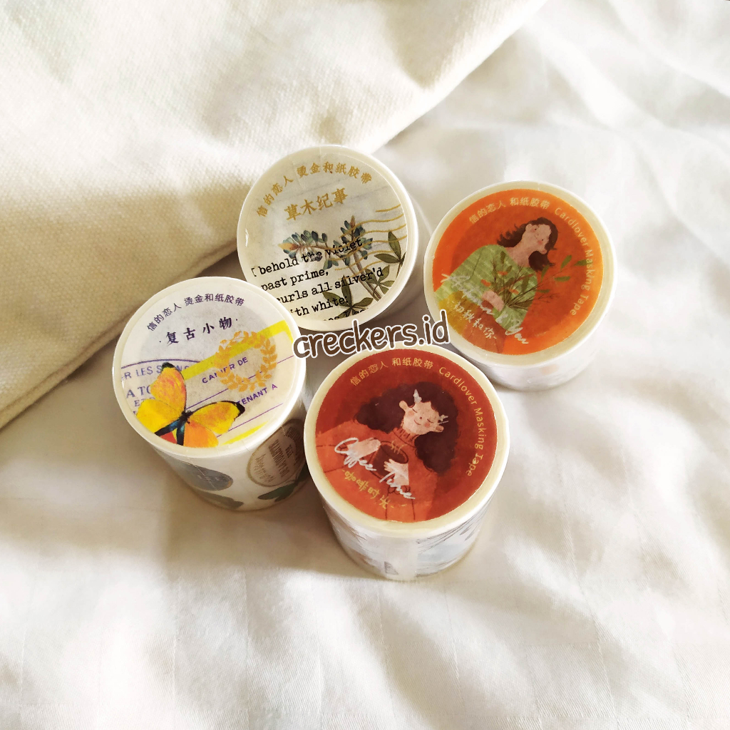 

[creckers.id] Cardlover Premium Masking Tapes Gold Foil Washi Tape Limited Edition