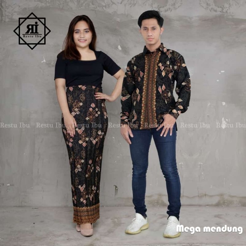 Batik Couple/ Kemeja Batik Couple/ Batik Couple Lengan Panjang / ROK PLISKET COUPLE/ Set Rok Terbaru/ Set Couple Kondangan/ Set Batik Lamaran/ Batik Pesta