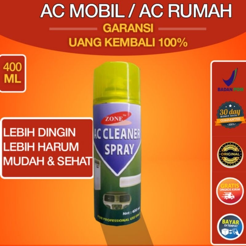 AC CLEANER SPRAY PEMBERSIH AC RUMAH DAN AC MOBIL SPLIT 400 ML ZONE