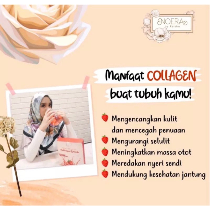 Noera Collagen Drink With Bridnest and Saffron Extract | Minuman Kolagen Pemutih Badan