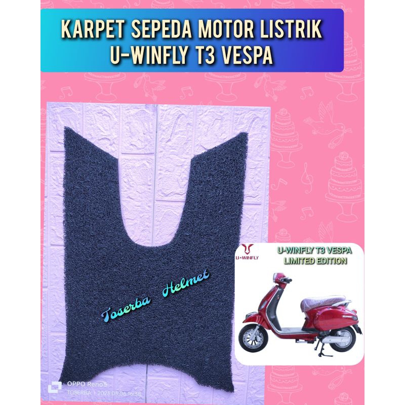Karpet Sepeda Motor Listrik U-Winfly T3 Vespa Limited Edition
