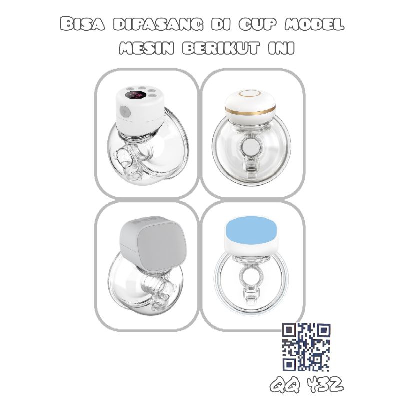 [New Item] Suku cadang corong silikon pompa asi handsfree wearable cup Sparepart Breastpump silicone cup universal