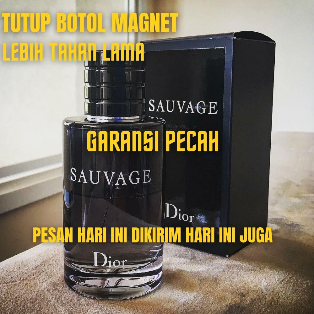 SAUVAGE DI*OR PARFUM PRIA ORIIMPORT BOX COVER 100 ML TUTUP BOTOL BERMAGNET BOX COVER