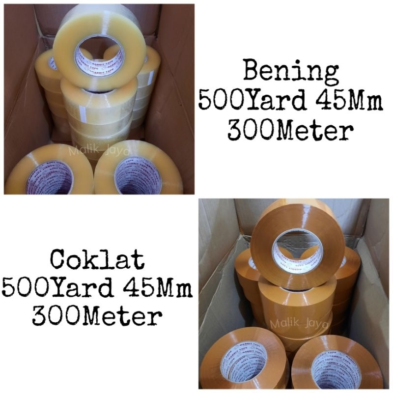 lakban bening - lakban coklat 500 Yard / LAKBAN 45mm 500YARD 300METER / KUALITAS LAKBAN DAIMARU. TER