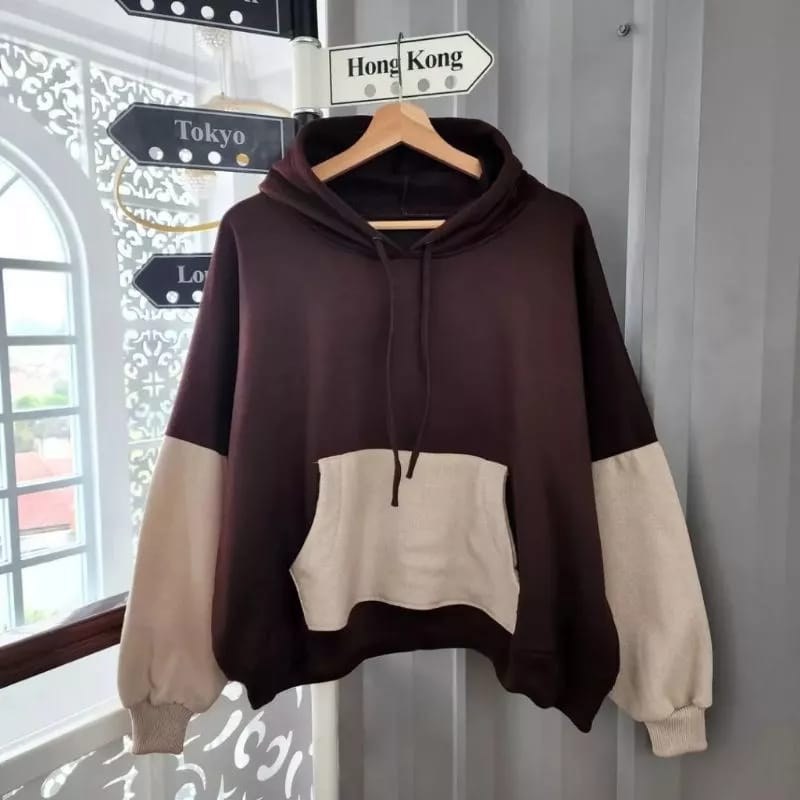 Batwing Jumbo Saku Hoodie Oversize Wanita | Sweater Bigsize Wanita Oversize Korean Style