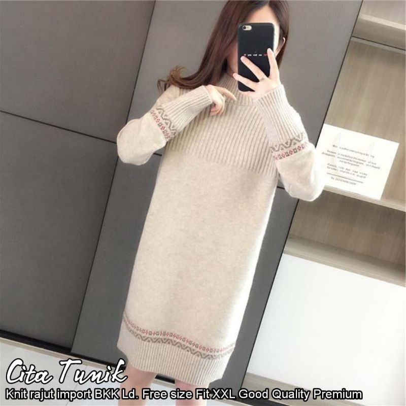 CITA KNIT TUNIK RAJUT IMPORT BANGKOK