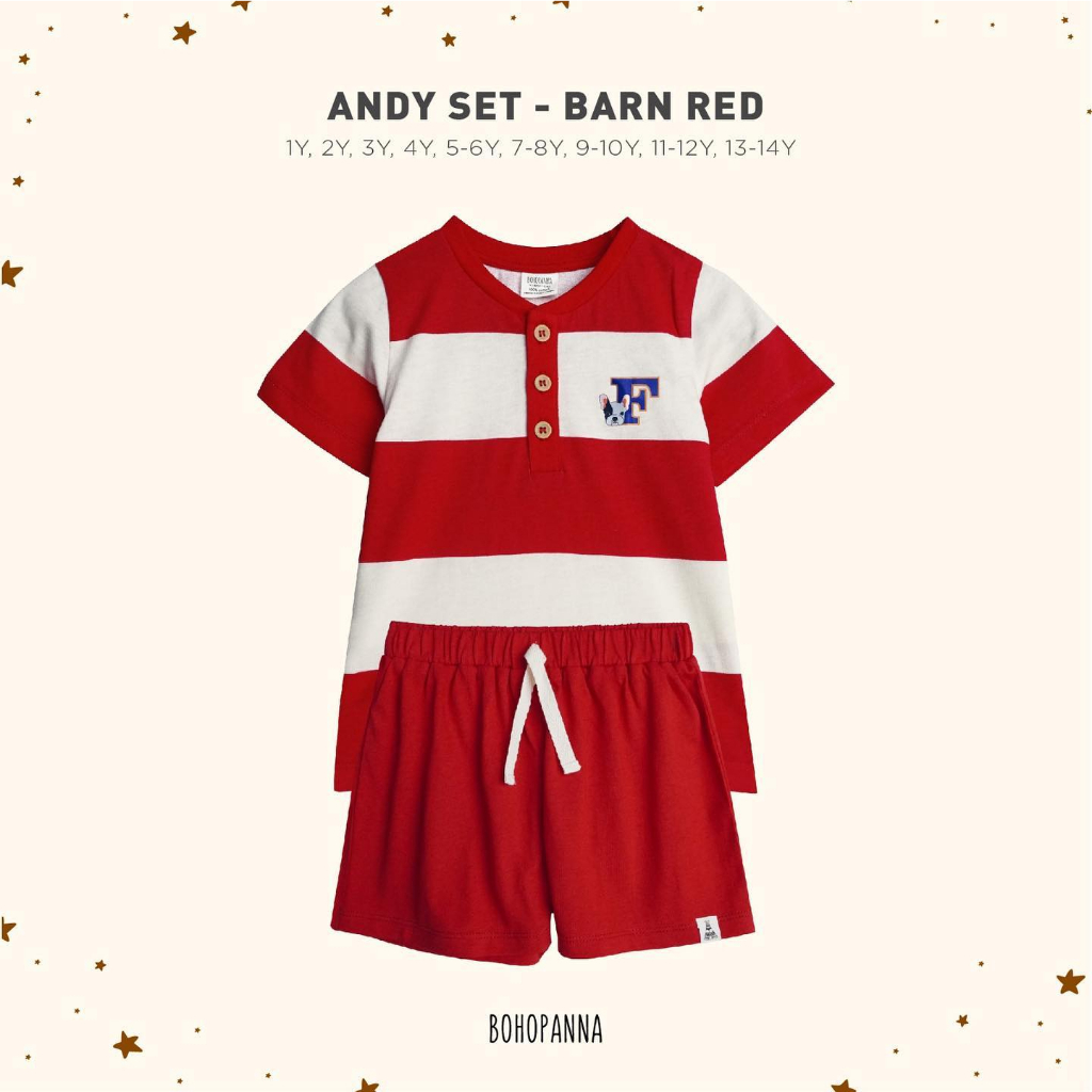 BOHOPANNA - ANDY SET - SETELAN ANAK UNISEX