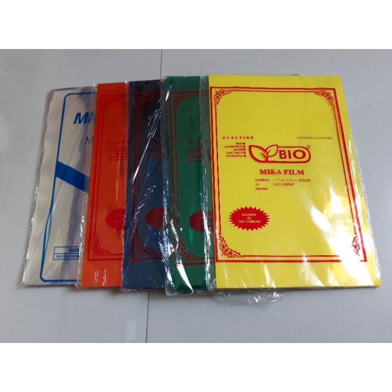 Mika Cover / Mika Film Transparan Warna Folio