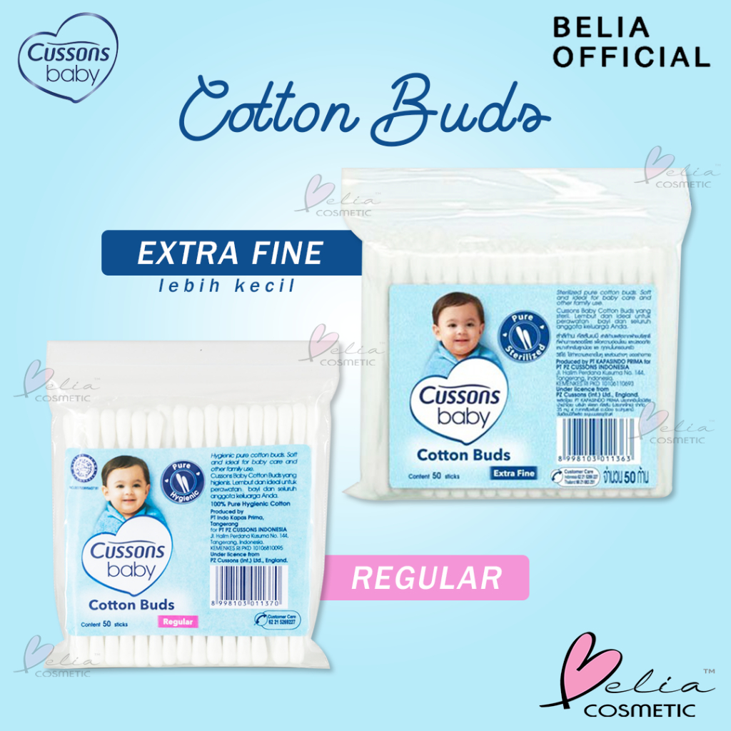 ❤ BELIA ❤ Cussons Baby Cotton Bud Buds Reguler | Extra Fine | 50g | 100g