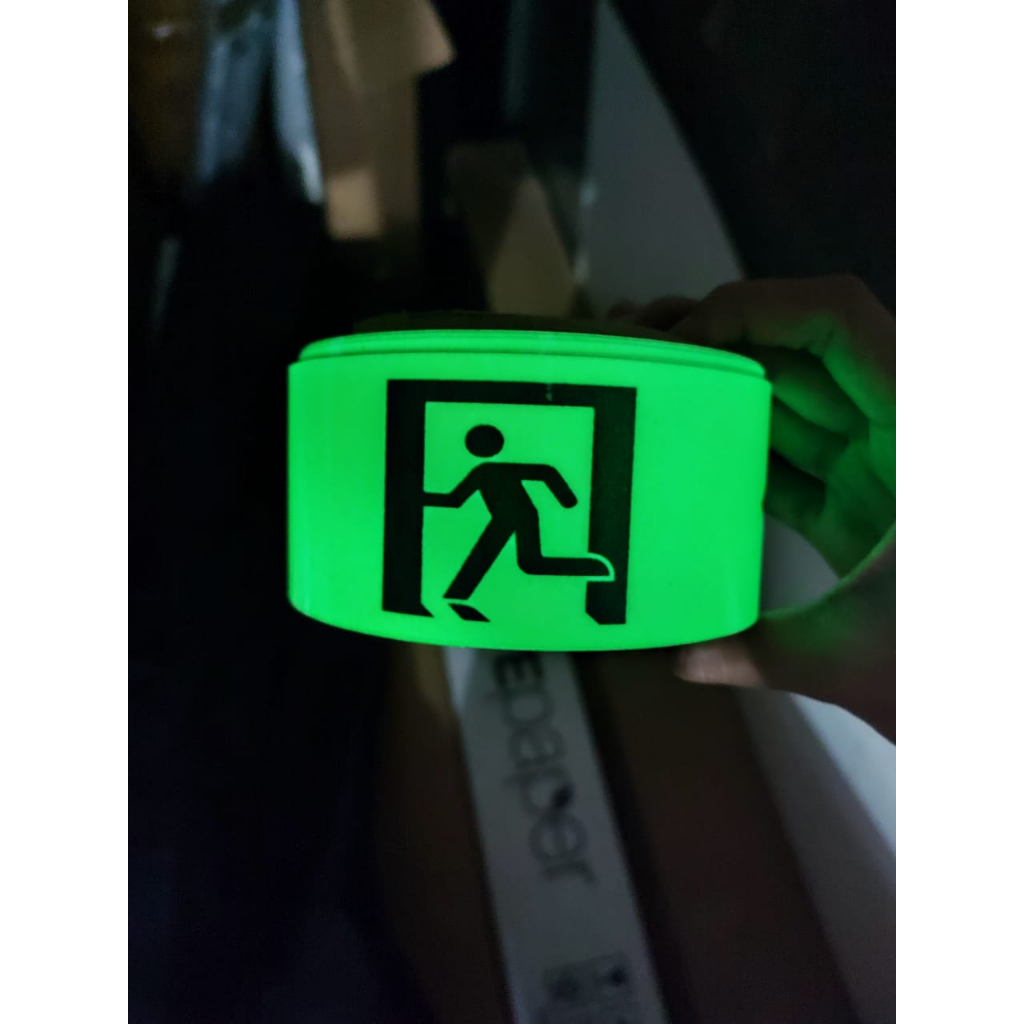 

Safety Sticker Roll Strip Glow In The Dark Exit Sign IMO Custom Print / Sticker Fosfor Safety Sign