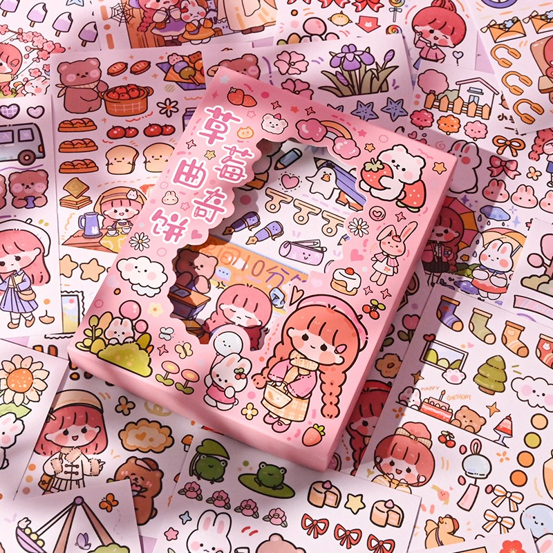 Sticker Deco Aesthetic Lucu Momo Stiker Anti Air Tumblr DIY Hp Cassing Case Casee Stiker Motif Kartun Lucu ala Korea Dekorasi Buku Diary Memo Journal Catatan Harian Anak Sekolah Alat Tulis Bahan Stiker Transparant Bisa Untuk Kado Ulang Tahun