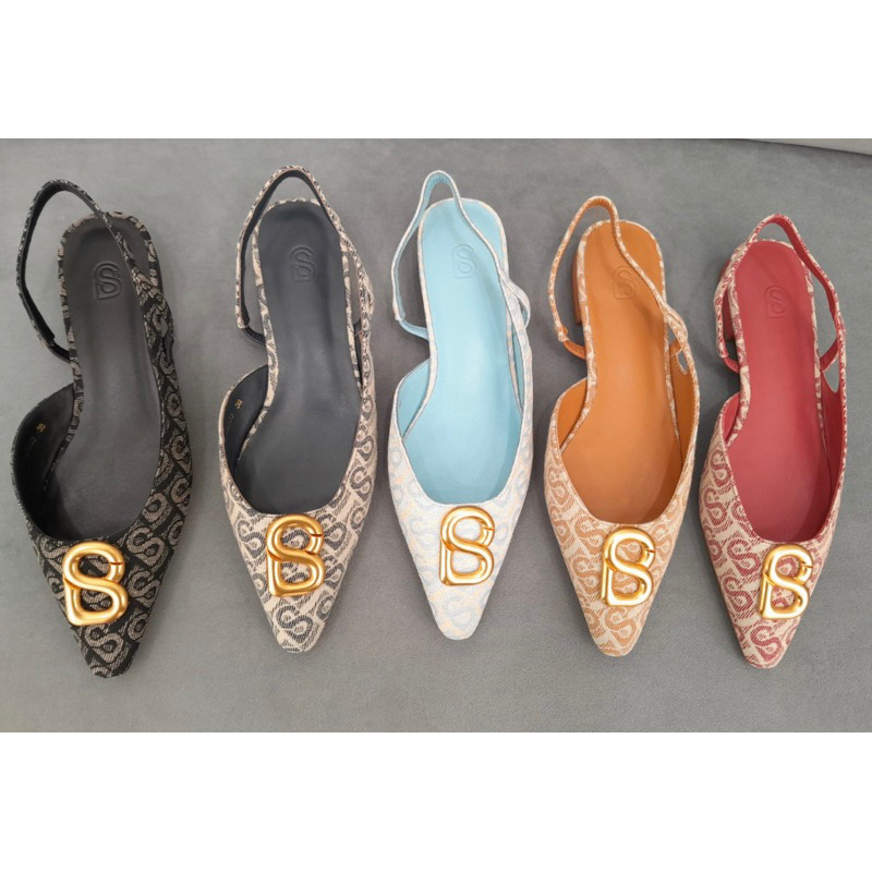 Bimu Slingback Sepatu Wanita Shoes Buttonscarves BS Original