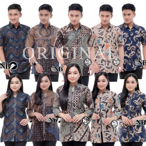 Batik Couple Modern Atasan Blouse Batik Kerja Kantor Wanita Seragam Batik M L XL XXL