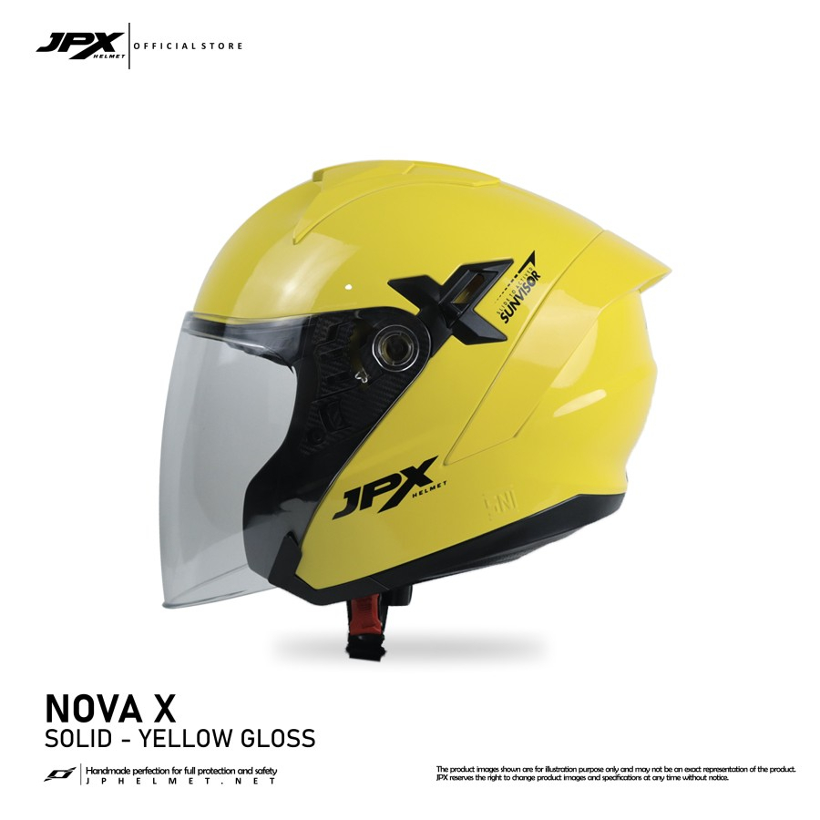 Helm JPX Nova X Solid Yellow + Kardus / KAIROZ