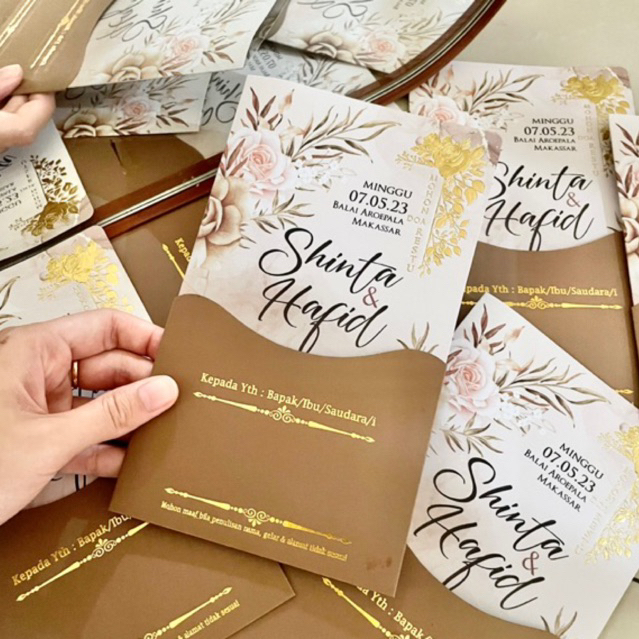 ind 81 kertas blangko undangan pernikahan kosong murah aesthetic unik