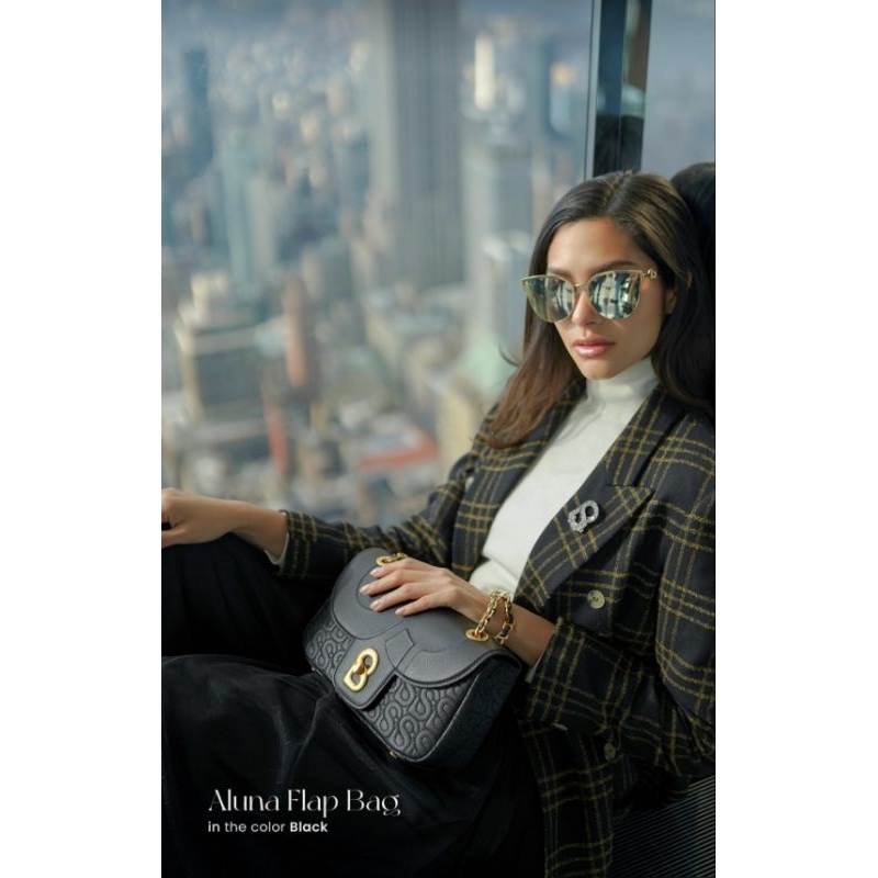 ALUNA FLAP BAG LETHER BUTTONSCARVES