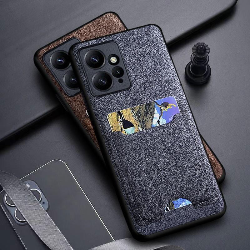 REDMI NOTE 12 PRO 4G/5G / NOTE 12 CASE LEATHER WITH SLOT CARD AIORIA COVER MODEL KULIT SOFTCASE