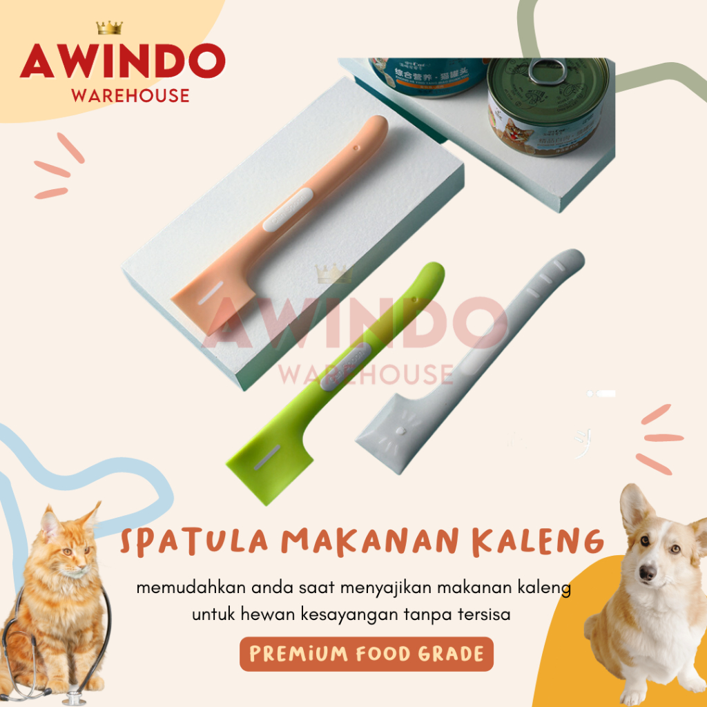 TEDUNG - Sendok Spatula Makanan Kaleng Basah Anjing Kucing Food Scraper