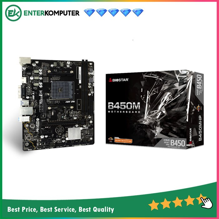 Biostar B450MHP (AM4, AMD Promontory B450, DDR4, USB3.2, SATA3)