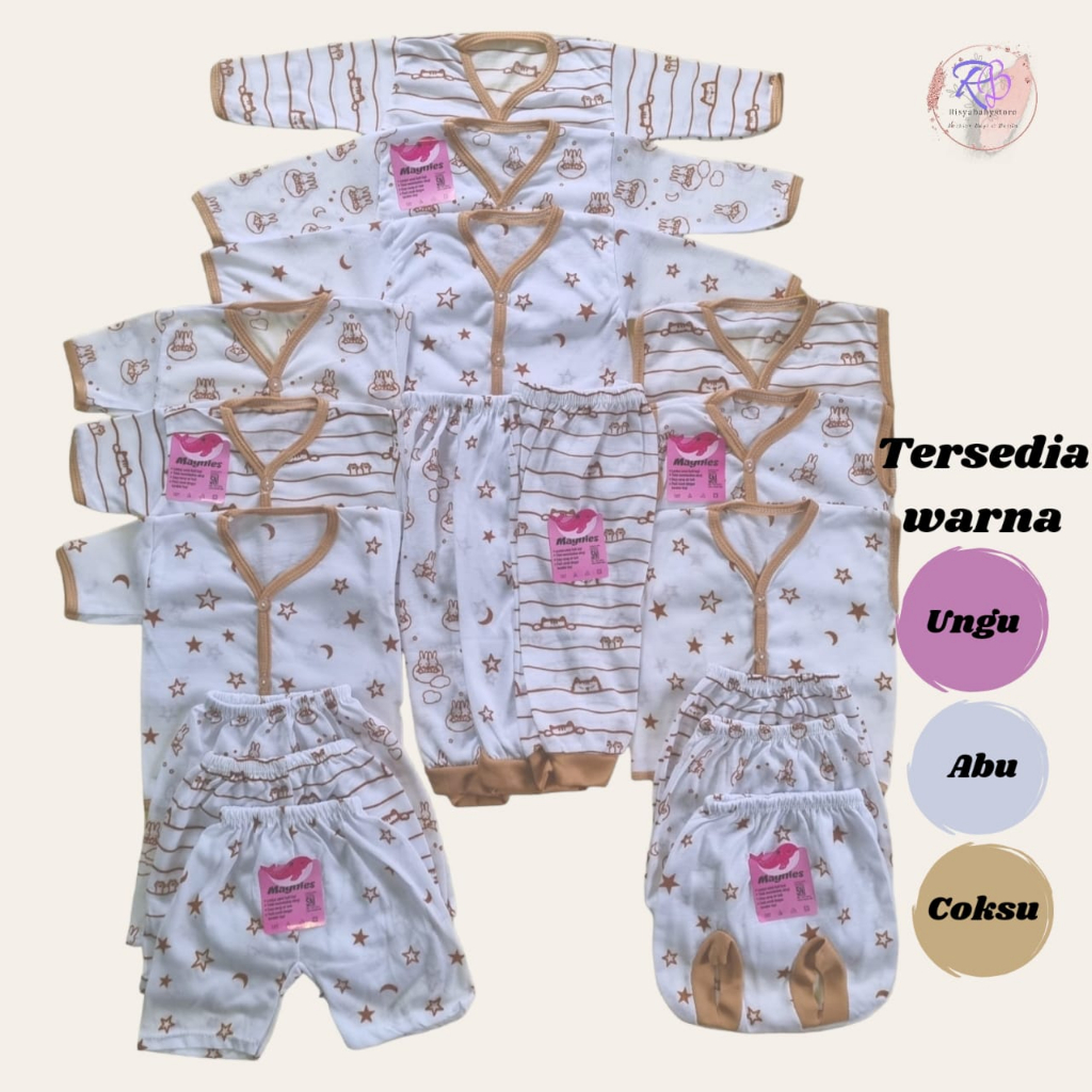 18pcs pakaian bayi newborn set baju bayi baru lahir setelan panjang bayi Serian Coklat susu COKSU