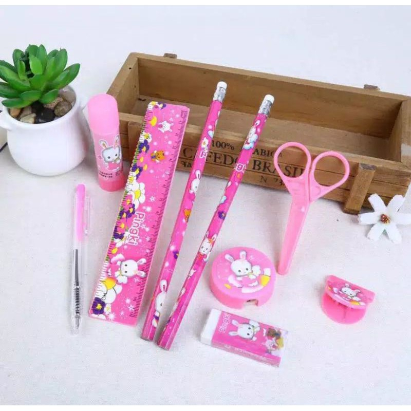 STV Paket Alat Tulis Set 9 In 1 Mini Stationery Set Set Alat Tulis Anak Kado Karakter Souvenir