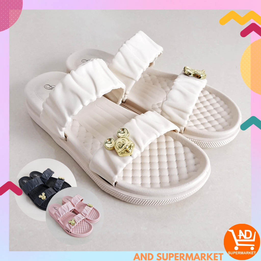 AND / COD / Sandal Slip On Wanita Import / Sandal Wanita Kekinian / Sandal Cewek Fashion Kasual / Sandal Selop Wanita SPT-49