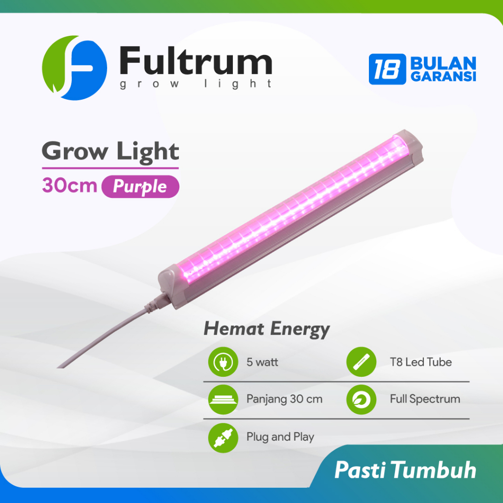 Fultrum LED Grow Light 30cm Purple Full Spectrum