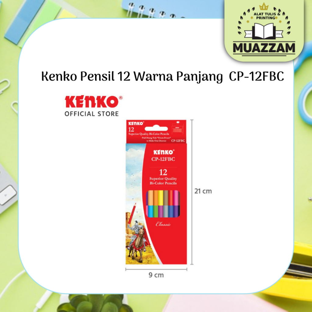 

Kenko Pensil 12 Warna Panjang CP-12FBC
