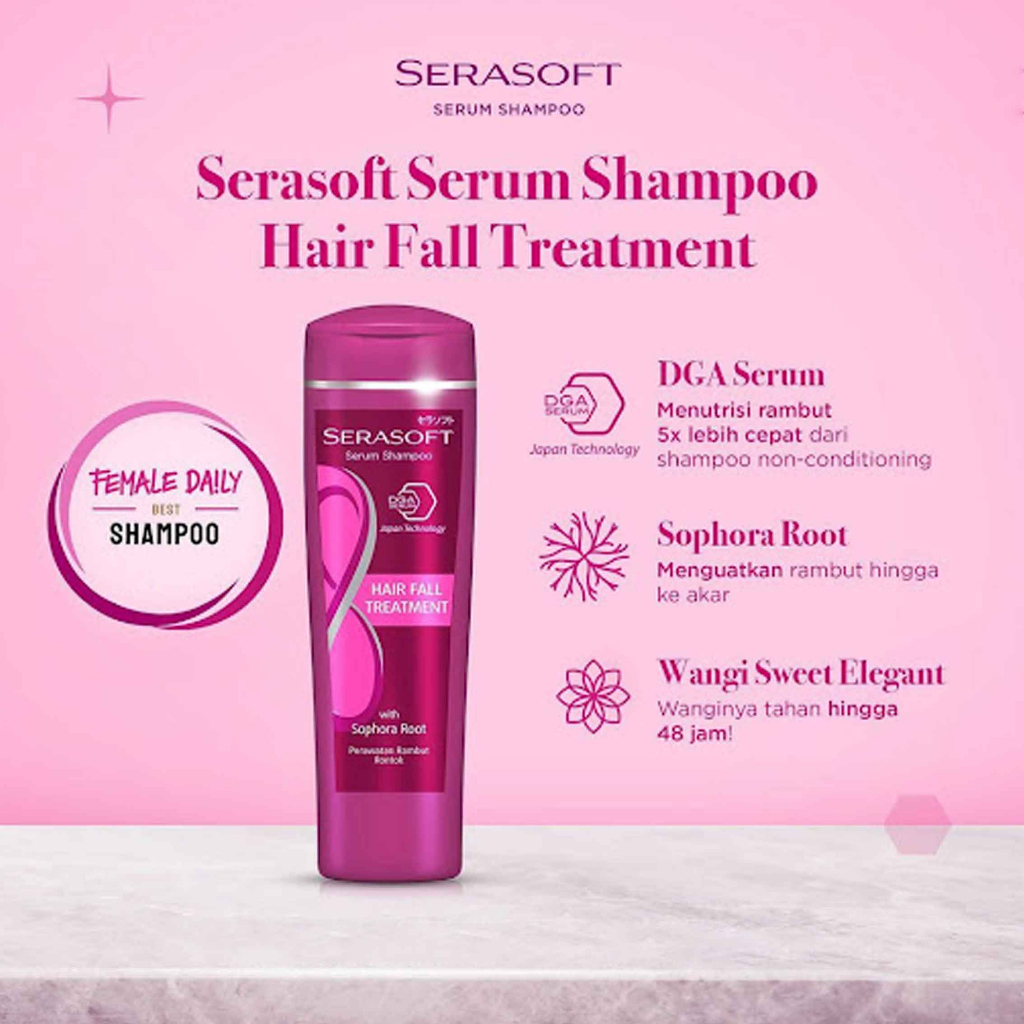 Sampo Perawatan Rambut Rontok* Serasoft Serum Shampo* 170ml