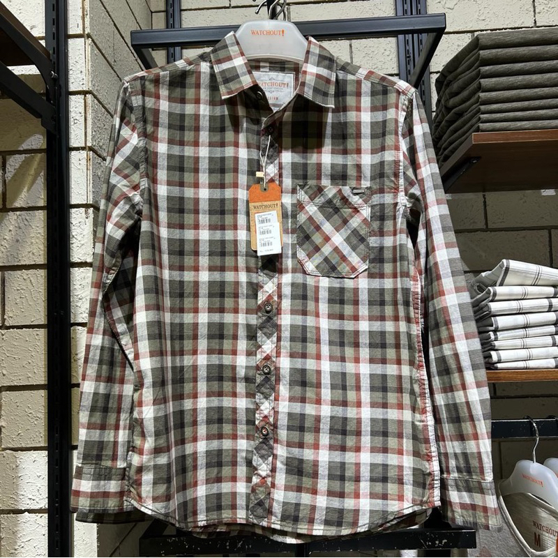 WATCHOUT Kemeja Pria Motif Kotak Kotak S - XL
